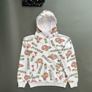 Rare OF Donut Motif with ODD FUTURE Spell Out Logo Hoodie